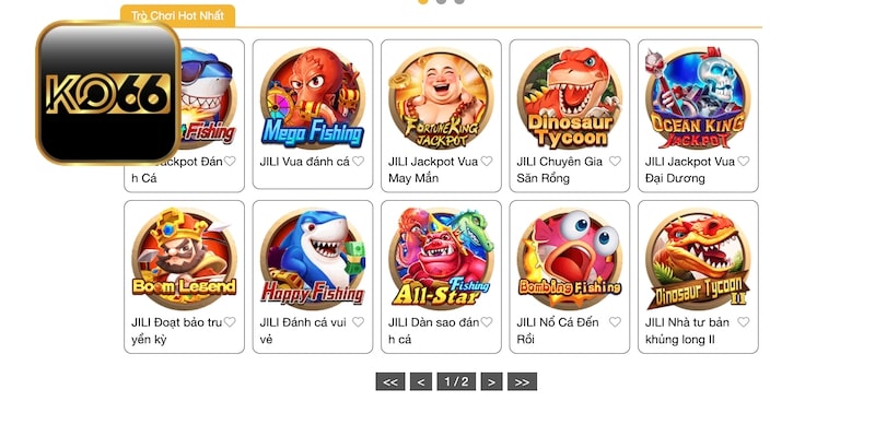 Sảnh Playstar Gaming bắn cá nhiều trò chơi hay